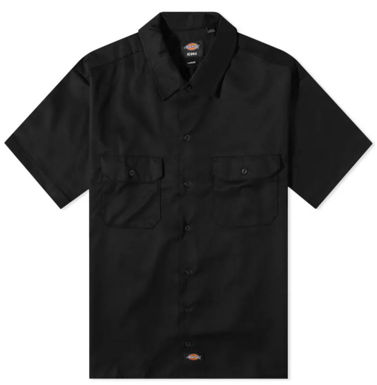 Dikies Short Sleeve Black Work Shirt