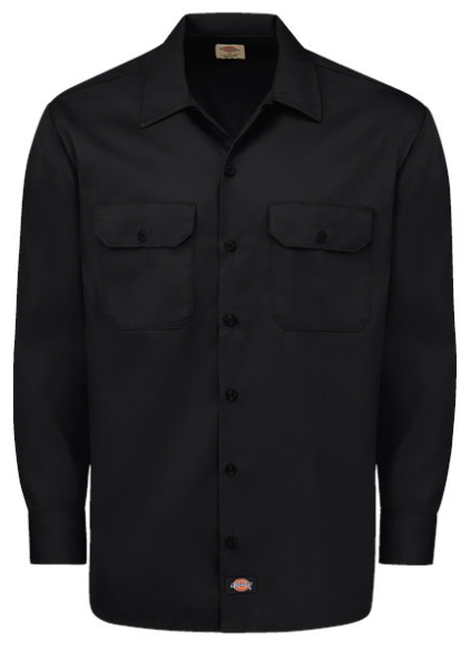Dikies Long Sleeve Black Work Shirt