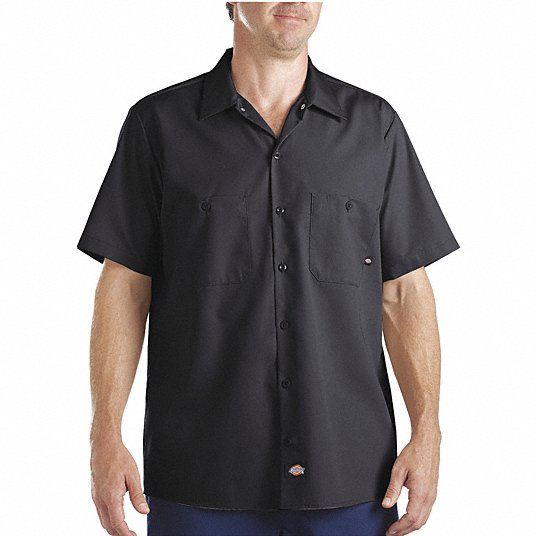 Dikies Short Sleeve Black Work Shirt