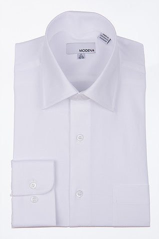 Modena White Long Sleeve Dress Shirt Big Man